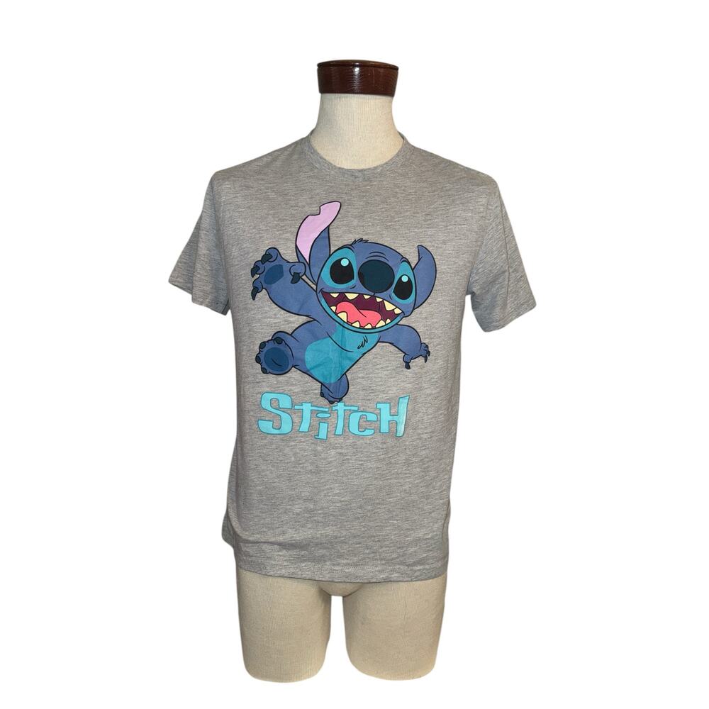 Disney Lilo & Stitch heathered gray graphic tee - short sleeve  sz M